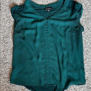 Tribal Deep Teal Blouse with Button Accents
